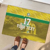 Custom Guadelope Football Rubber Doormat Basse Terre Yellow Style