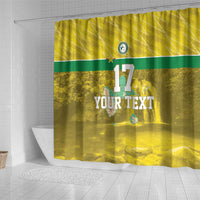Custom Guadelope Football Shower Curtain Basse Terre Yellow Style