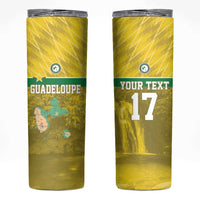 Custom Guadelope Football Skinny Tumbler Basse Terre Yellow Style
