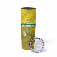 Custom Guadelope Football Skinny Tumbler Basse Terre Yellow Style