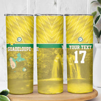 Custom Guadelope Football Skinny Tumbler Basse Terre Yellow Style