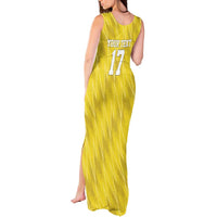 Custom Guadelope Football Tank Maxi Dress Basse Terre Yellow Style