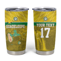 Custom Guadelope Football Tumbler Cup Basse Terre Yellow Style