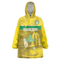 Custom Guadelope Football Wearable Blanket Hoodie Basse Terre Yellow Style