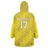 Custom Guadelope Football Wearable Blanket Hoodie Basse Terre Yellow Style