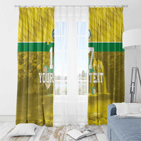Custom Guadelope Football Window Curtain Basse Terre Yellow Style