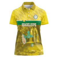 Custom Guadelope Football Women Polo Shirt Basse Terre Yellow Style