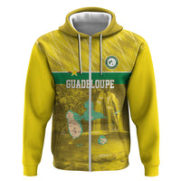 Custom Guadelope Football Zip Hoodie Basse Terre Yellow Style