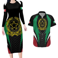 Italian Republic Couples Matching Long Sleeve Bodycon Dress and Hawaiian Shirt Simple Coat of Arms