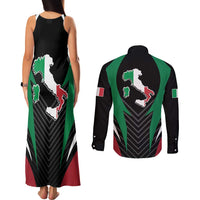 Italian Republic Couples Matching Tank Maxi Dress and Long Sleeve Button Shirt Simple Coat of Arms