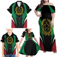 Italian Republic Family Matching Off Shoulder Maxi Dress and Hawaiian Shirt Simple Coat of Arms