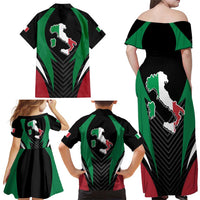 Italian Republic Family Matching Off Shoulder Maxi Dress and Hawaiian Shirt Simple Coat of Arms
