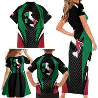Italian Republic Family Matching Short Sleeve Bodycon Dress and Hawaiian Shirt Simple Coat of Arms