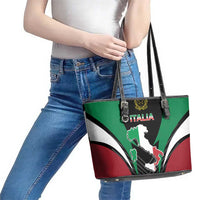 Italian Republic Leather Tote Bag Simple Coat of Arms