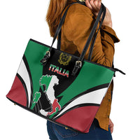 Italian Republic Leather Tote Bag Simple Coat of Arms