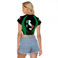 Italian Republic Raglan Cropped T Shirt Simple Coat of Arms