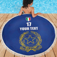Italian Football Custom Beach Blanket Sporty Style