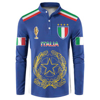 Italian Football Custom Button Sweatshirt Sporty Style