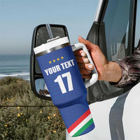 Italian Football Custom Tumbler With Handle Sporty Style