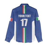 Italian Football Custom Women Casual Shirt Sporty Style