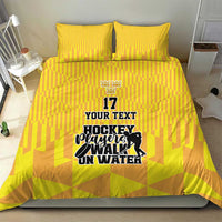 Custom Sweden Ice Hokey Go Champions Bedding Set Gold Style