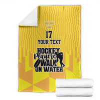 Custom Sweden Ice Hokey Go Champions Blanket Gold Style