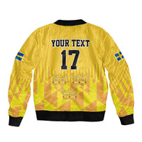 Custom Sweden Ice Hokey Go Champions Bomber Jacket Gold Style