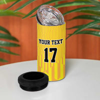 Custom Sweden Ice Hokey Go Champions 4 in 1 Can Cooler Tumbler Gold Style