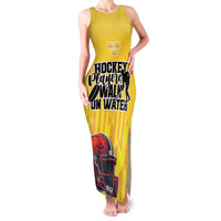 Custom Sweden Ice Hokey Go Champions Family Matching Tank Maxi Dress and Hawaiian Shirt Gold Style