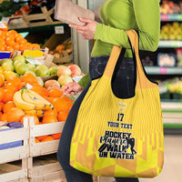 Custom Sweden Ice Hokey Go Champions Grocery Bag Gold Style