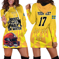 Custom Sweden Ice Hokey Go Champions Hoodie Dress Gold Style