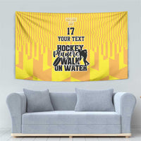 Custom Sweden Ice Hokey Go Champions Tapestry Gold Style