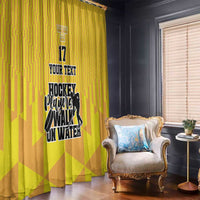 Custom Sweden Ice Hokey Go Champions Window Curtain Gold Style