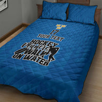 Custom Sweden Ice Hokey Go Champions Quilt Bed Set Blue Style