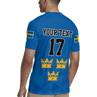 Custom Sweden Ice Hokey Go Champions Rugby Jersey Blue Style