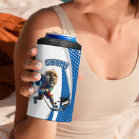 Custom Finland Ice Hockey Go Champions 4 in 1 Can Cooler Tumbler Suomi Leijonat Sporty Style