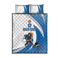 Custom Finland Ice Hockey Go Champions Quilt Bed Set Suomi Leijonat Sporty Style