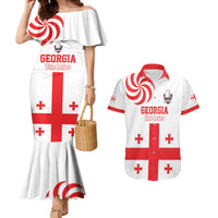 Custom Georgia Rugby We are Champions Couples Matching Mermaid Dress and Hawaiian Shirt Sporty Style with The Lelos