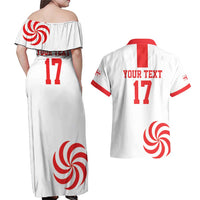 Custom Georgia Rugby We are Champions Couples Matching Off Shoulder Maxi Dress and Hawaiian Shirt Sporty Style with The Lelos