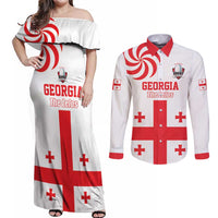 Custom Georgia Rugby We are Champions Couples Matching Off Shoulder Maxi Dress and Long Sleeve Button Shirt Sporty Style with The Lelos