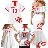 Custom Georgia Rugby We are Champions Family Matching Mermaid Dress and Hawaiian Shirt Sporty Style with The Lelos