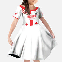 Custom Georgia Rugby We are Champions Family Matching Off The Shoulder Long Sleeve Dress and Hawaiian Shirt Sporty Style with The Lelos