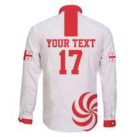 Custom Georgia Rugby We are Champions Family Matching Off The Shoulder Long Sleeve Dress and Hawaiian Shirt Sporty Style with The Lelos