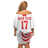 Custom Georgia Rugby We are Champions Family Matching Off Shoulder Short Dress and Hawaiian Shirt Sporty Style with The Lelos