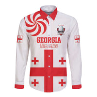 Custom Georgia Rugby We are Champions Long Sleeve Button Shirt Sporty Style with The Lelos