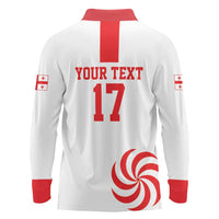 Custom Georgia Rugby We are Champions Long Sleeve Polo Shirt Sporty Style with The Lelos