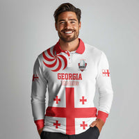 Custom Georgia Rugby We are Champions Long Sleeve Polo Shirt Sporty Style with The Lelos