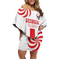 Custom Georgia Rugby We are Champions Off Shoulder Short Dress Sporty Style with The Lelos
