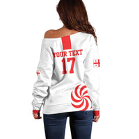 Custom Georgia Rugby We are Champions Off Shoulder Sweater Sporty Style with The Lelos