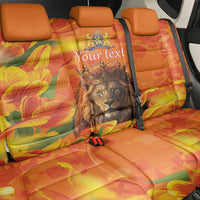 Personalized Netherlands Koningsdag Back Car Seat Cover 27th April Lion with Orange Tulip